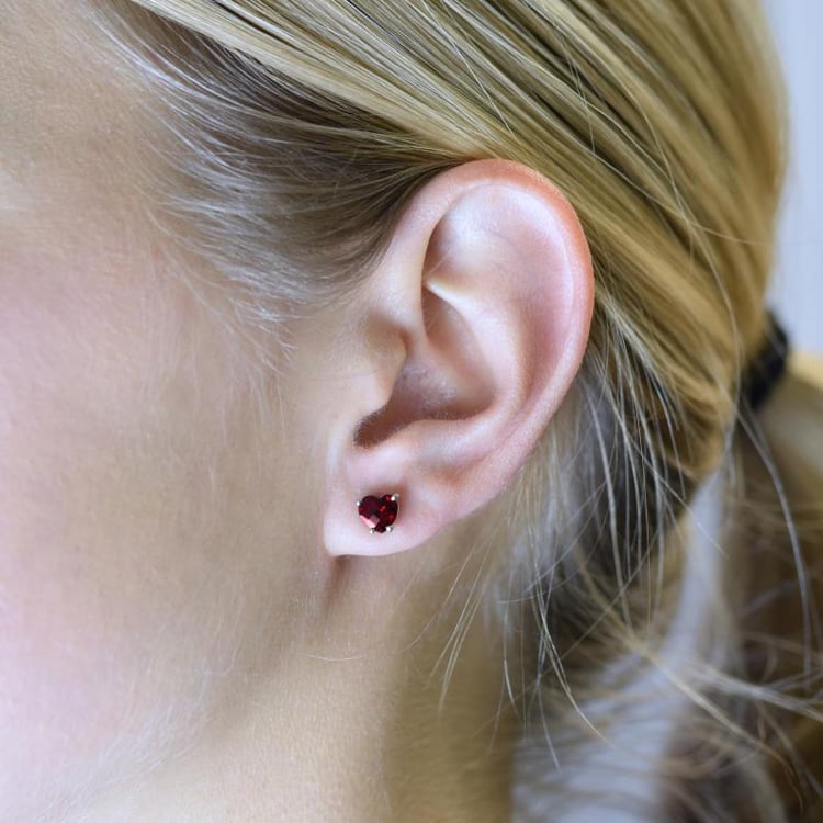 Granátové náušnice 17237