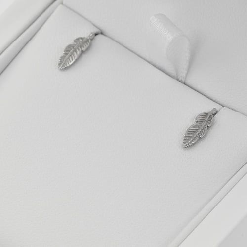 Strieborné náušnice Feather
