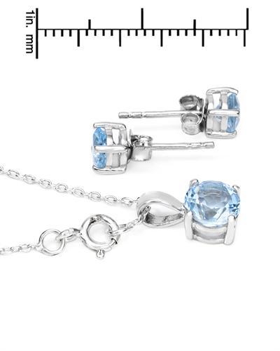 strieborná kolekcia s topásmi 54161