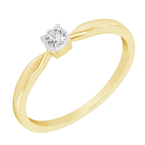 Elegantný zlatý prsteň s diamantom Socorro