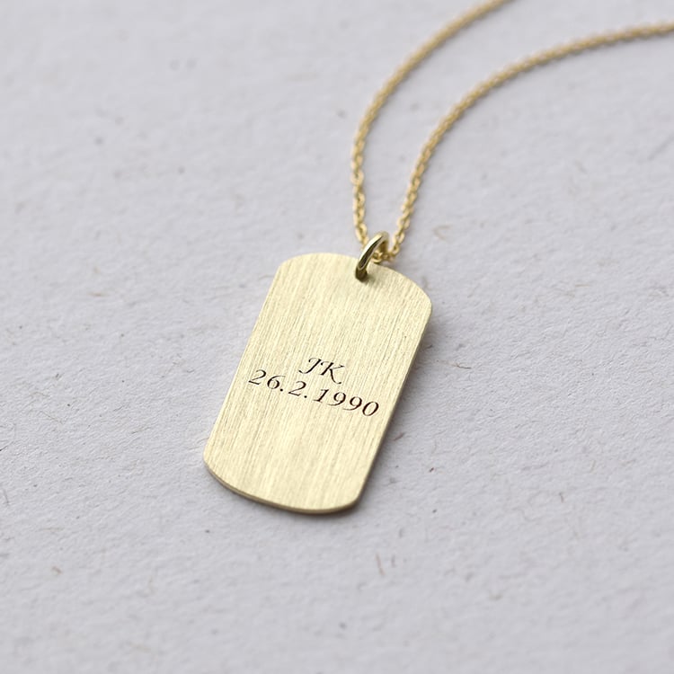 Zlatý náhrdelník s vlastným gravírom 58704