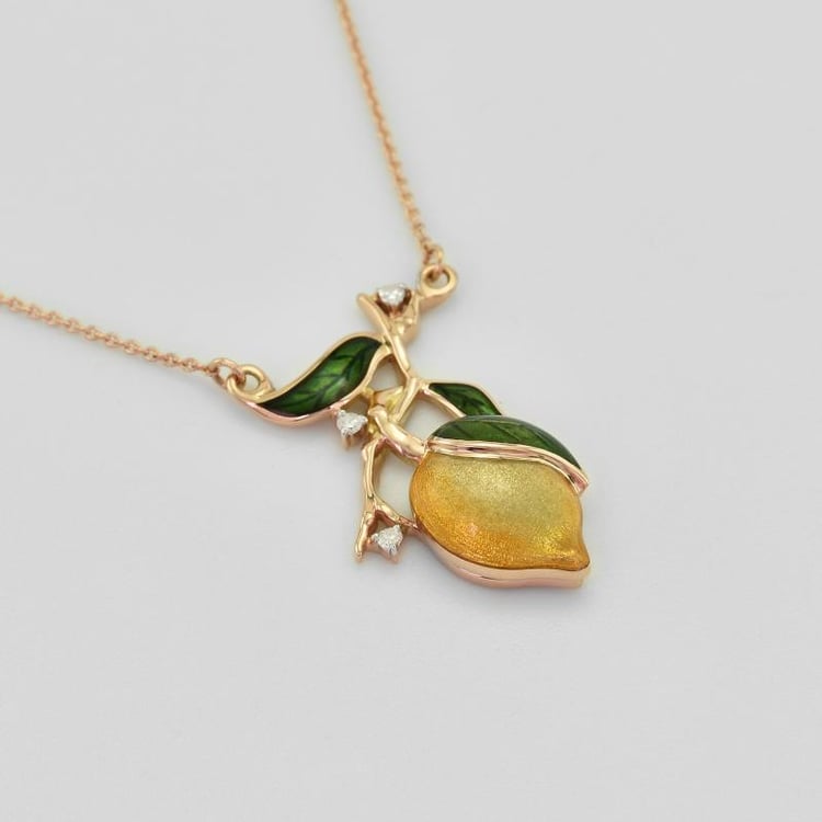 Zlatý diamantový náhrdelník 43376