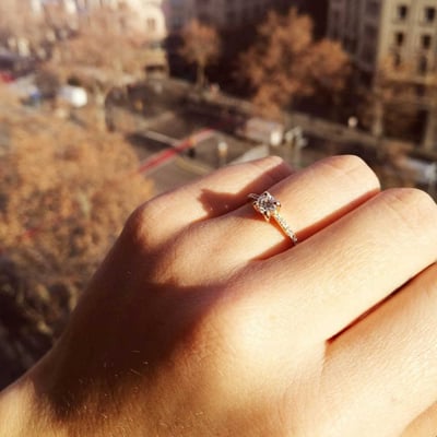 Zásnubný prsteň s diamantmi