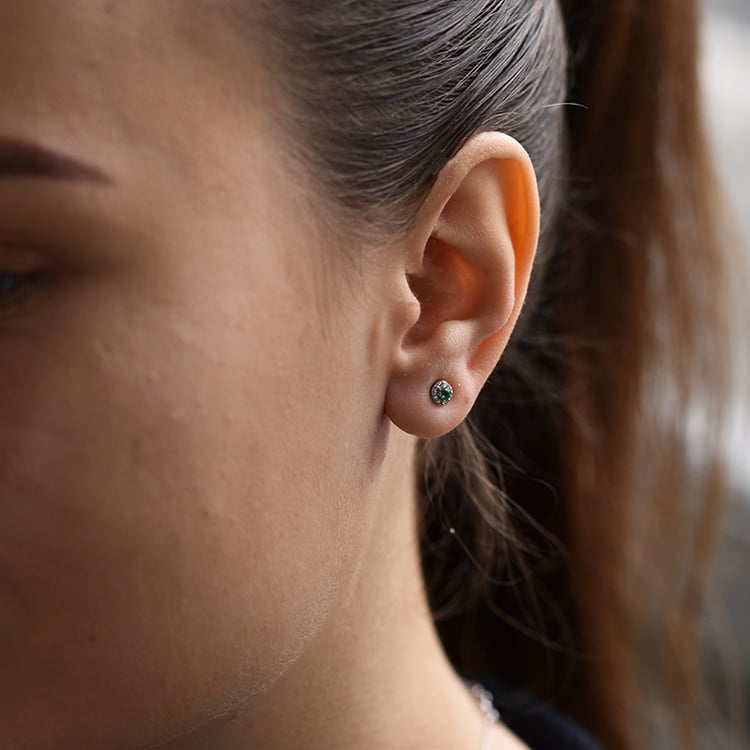 Smaragdové náušnice s diamantmi Kelsie 41816