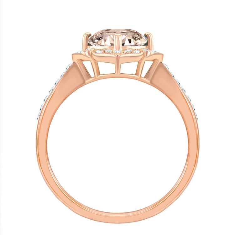 Vintage zlatý prsteň s morganitom 3925