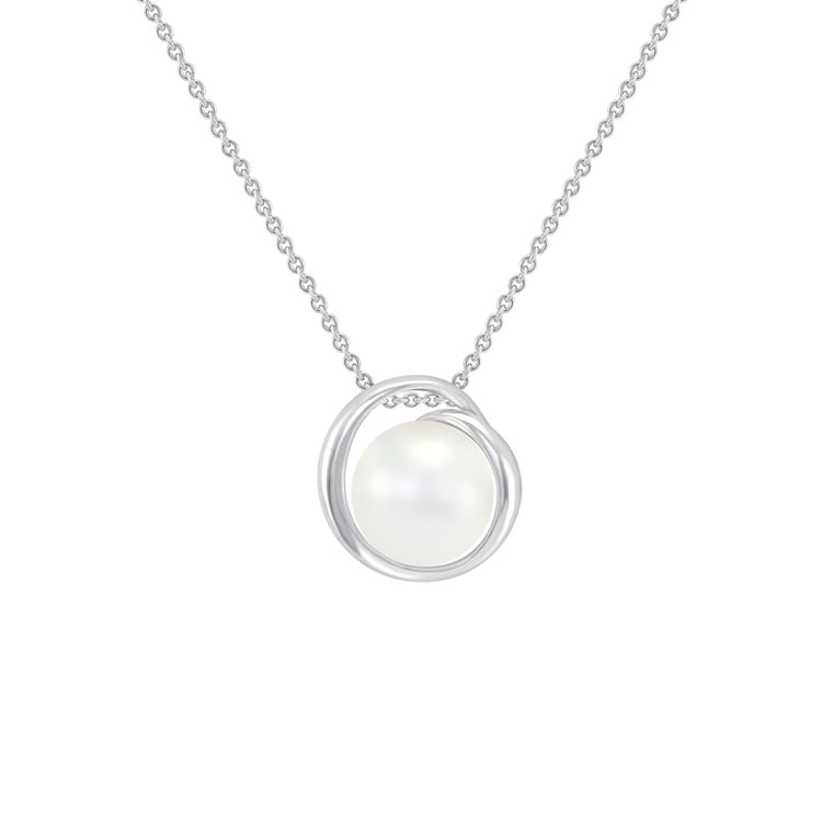 Strieborný perlový náhrdelník