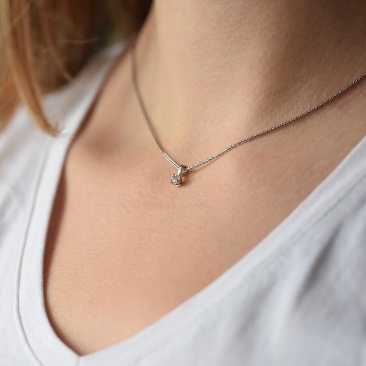 Platinový náhrdelník s diamantom Kerix 15458