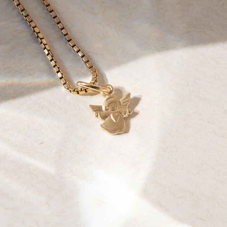 Zlatý prívesok s anjelom 140330