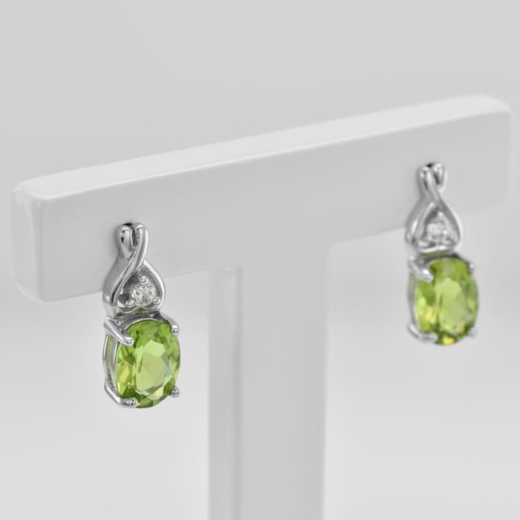 Náušnice s olivínmi 45323