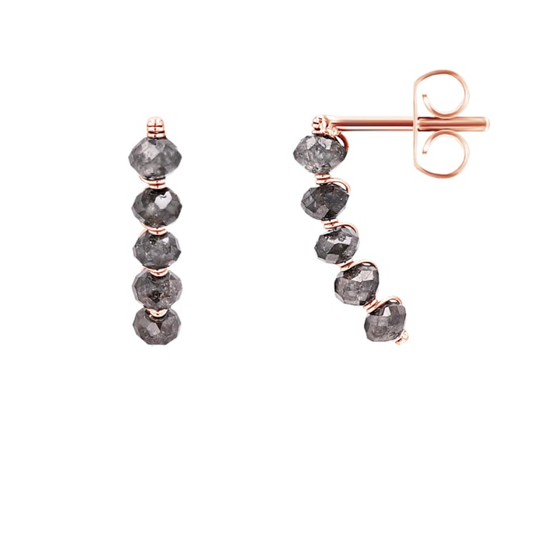 Visací náušnice so salt and pepper diamantmi Ariz 98728