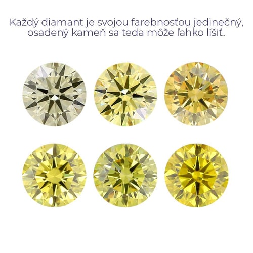 Zásnubný prsteň s certifikovaným fancy yellow lab-grown diamantom Katya