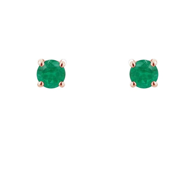 Strieborné náušnice so smaragdmi s výberom veľkosti Dalia 118151