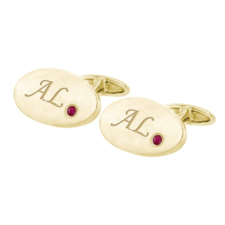 Zlaté manžetové gombíky s gravírom