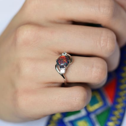 Strieborný prsteň s čiernym opálom Jersey