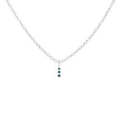 Strieborný prívesok s modrými diamantmi Hidde