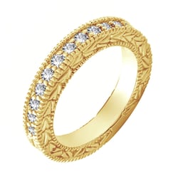 Vintage obrúčka s lab-grown diamantmi Silva