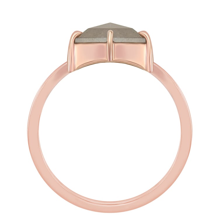 Prsteň se salt'n'pepper diamantem zo zlata 45750