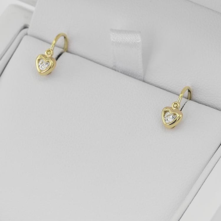 Zlaté náušnice s diamantmi 145065