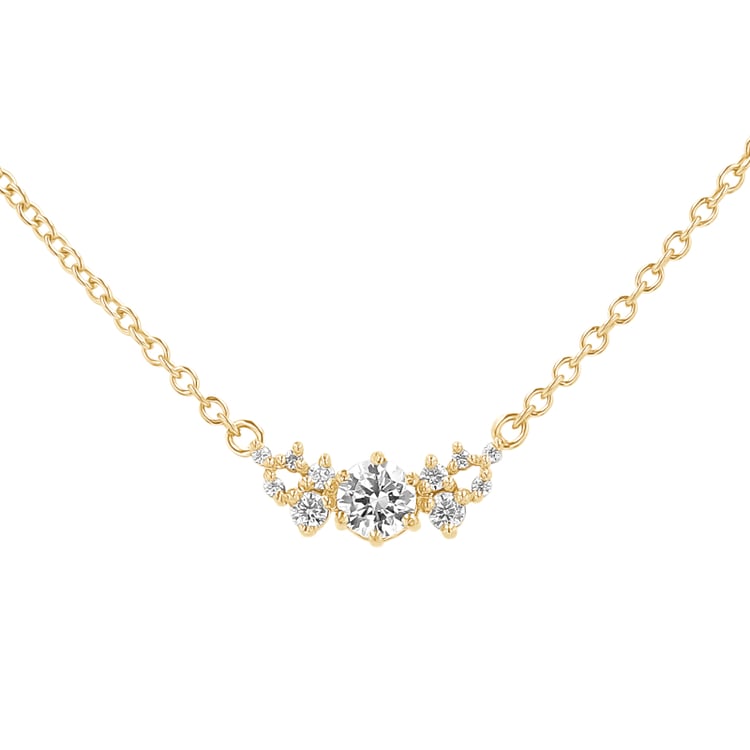Cluster náhrdelník s diamantmi Luna