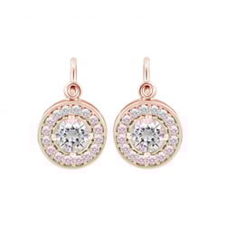 Visiace náušnice s moissanitmi a diamantmi Amadi