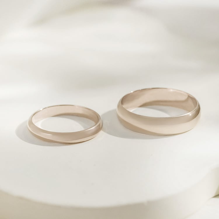 Pologuľaté svadobné prstene zo zlata vo farbe hazelnut Amma 166278