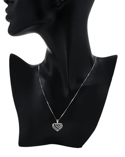 Strieborný náhrdelník s čiernymi diamantmi 956