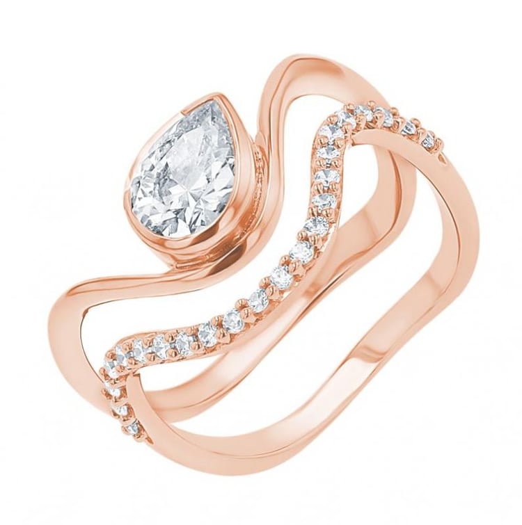 Originálny zásnubný set prsteňov s lab-grown diamantmi 156005