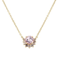 Zlatý náhrdelník s morganitom Traci