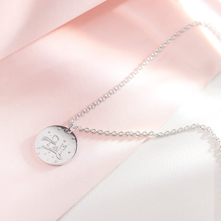 Stříbrný prívesok s princom, liškou a gravírom vašej voľby Exupéry 157496