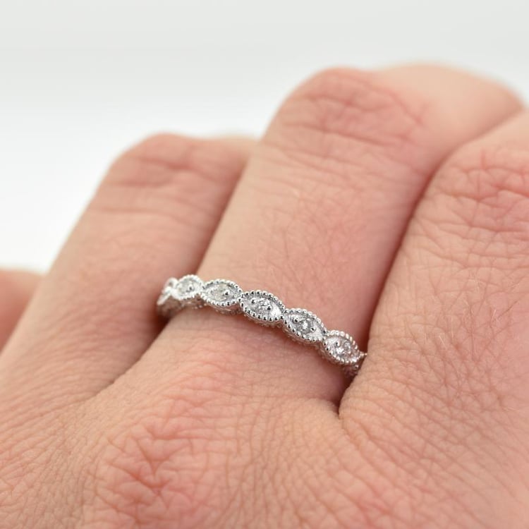 Prsteň s lab-grown diamantmi vo vintage štýle Tilly 101608