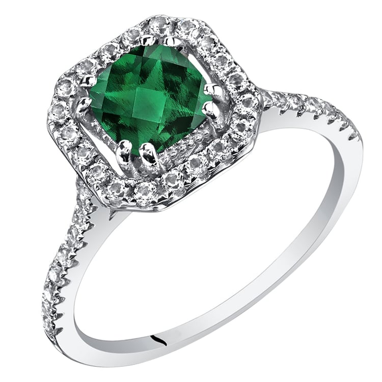 Zlatý prsteň s cushion smaragdom a topásmi Roland