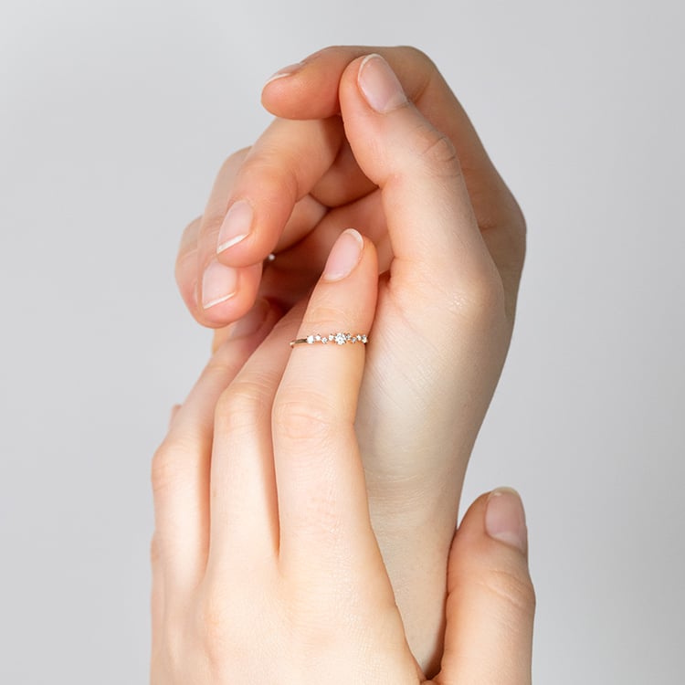 Cluster prsteň so žiarivými diamantmi Percy 152511