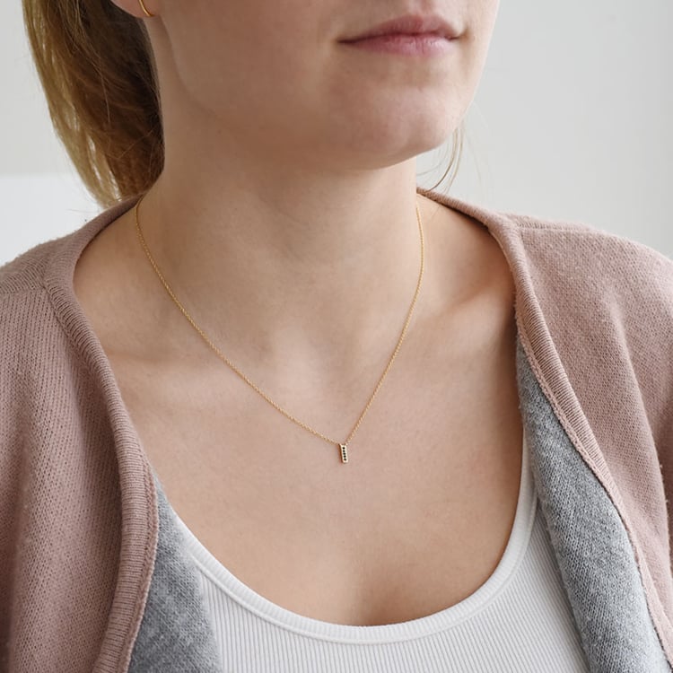 Náhrdelník s čiernymi diamantmi 92672