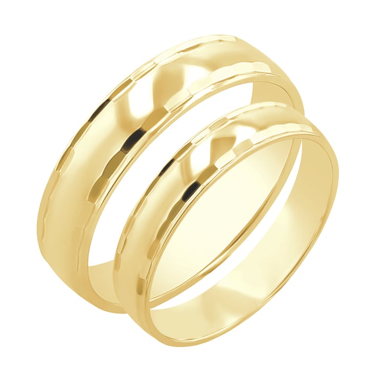 Zlaté obrúčky so zdobenými okrajmi Michalli