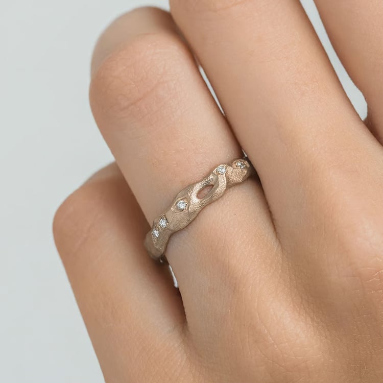 Svadobné obrúčky z orieškového zlata Rock 166297