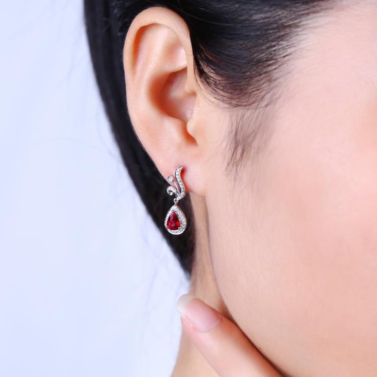 Rubínové náušnice 17084