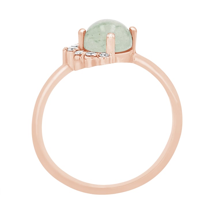 Prsteň s avanturínom z ružového zlata 81752