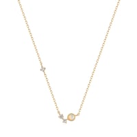 Zlatý náhrdelník s opálom a zafírmi Darya
