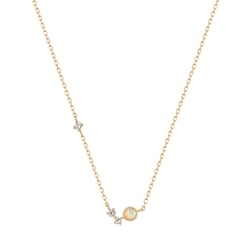 Zlatý náhrdelník s opálom a zafírmi Darya