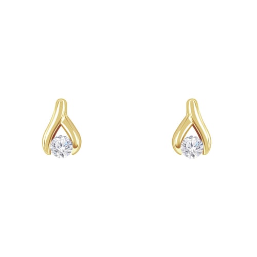 Jemné náušnice s 0.22ct diamantmi Kaylie