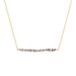 Zlatý choker s ružovými nebrúsenými diamantmi Briely