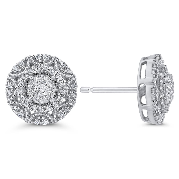 Zlaté náušnice s diamantmi 50074