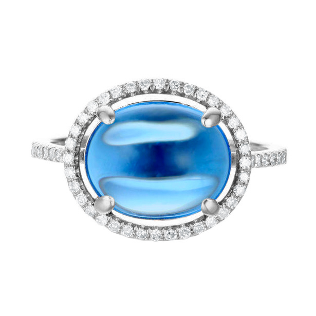 Zlatý topásový prsteň s diamantmi