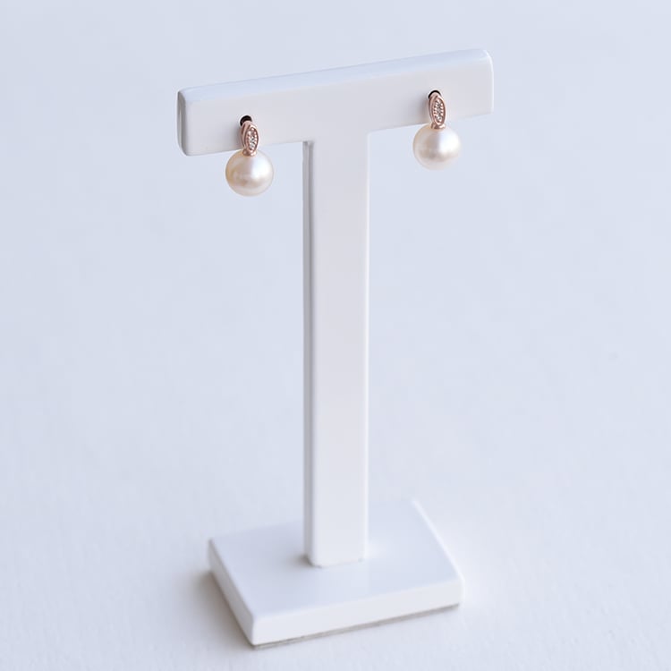 Perlové náušnice s diamantmi 73855