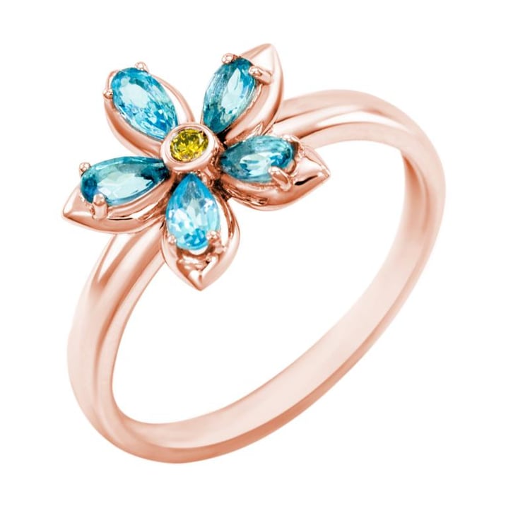 Zlatý prsteň s topásmi 24502