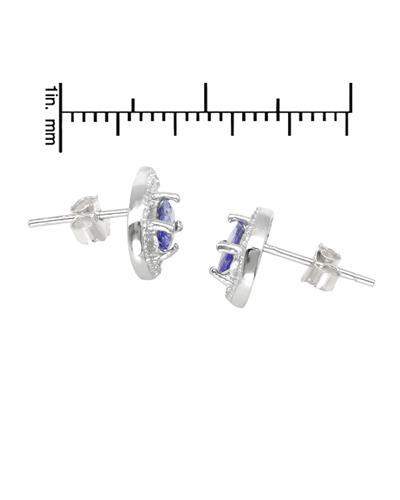 Diamantové náušnice s tanzanitmi 54509