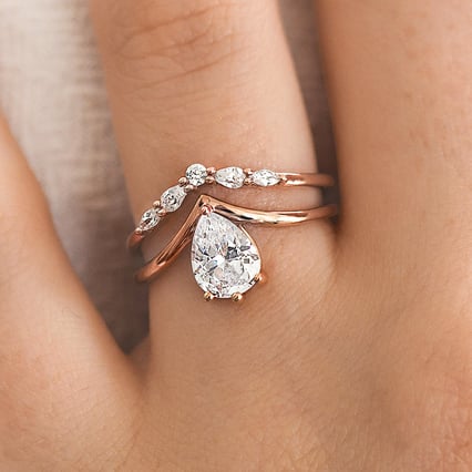 Originálny zásnubný set prsteňov s lab-grown diamantmi Kristine