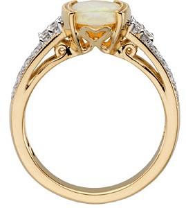 Prsteň s opálom a diamantmi 52963