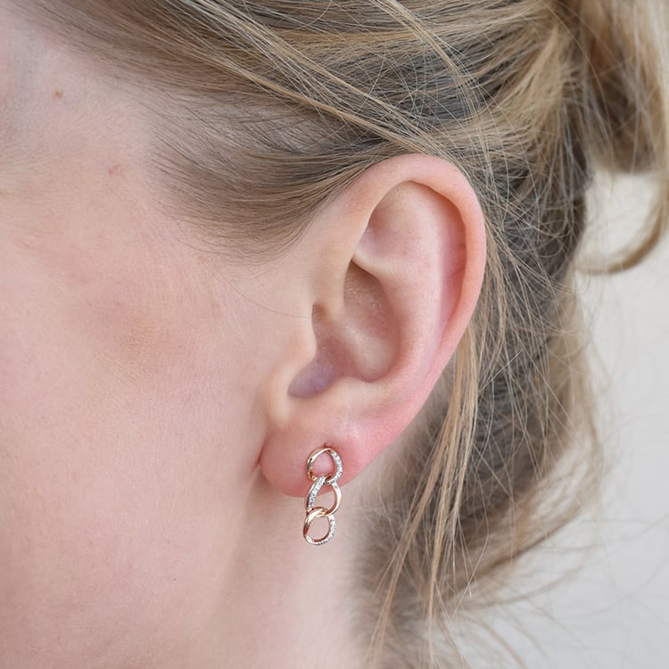 visacie náušnice s diamantmi 86923