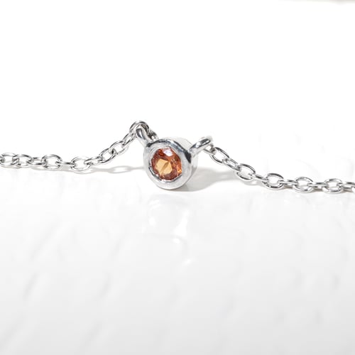 Minimalistický náhrdelník s padparadscha zafírom Vieny